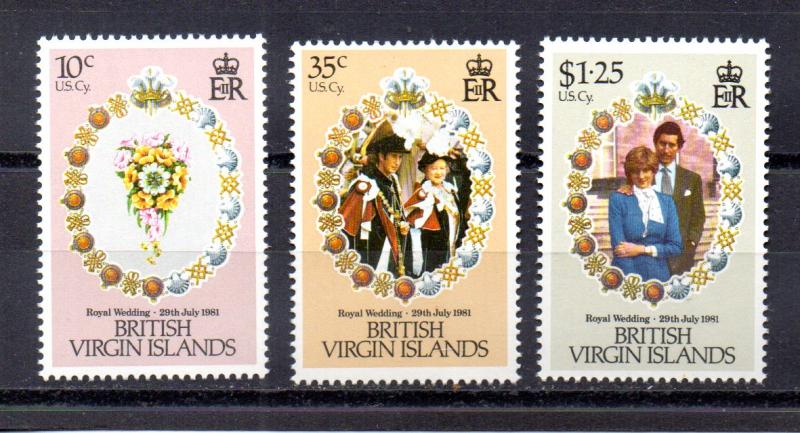 Virgin Islands 406-408 MNH