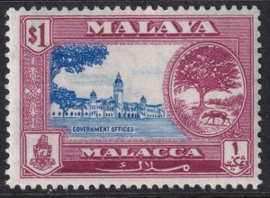 Sc# 64 Malaya Malacca 1960 MNH $1 issue CV $5.00