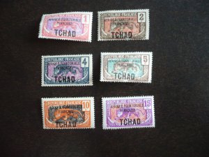 Stamps - Chad - Scott# 19-22, 26, 27 - Mint Hinged Set of 6 Overprinted Stamps