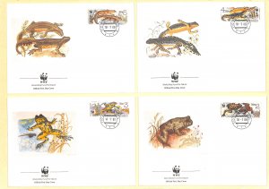Czechoslovakia WWF World Wild Fund for Nature FDC Toads Newt