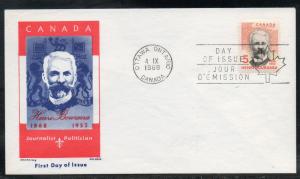 Canada #485 Bourassa FDC Chickering Jackson addr C735