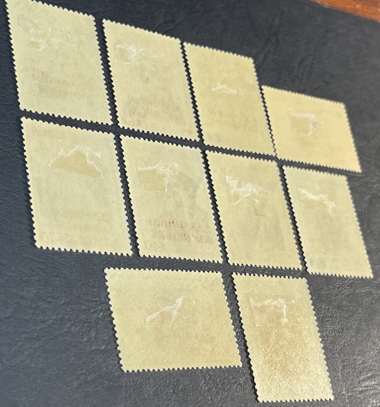 GREECE # N219-N228-MINT/HINGED--COMPLETE SET--OCCUPATION/ANNEXATION STAMP---1941
