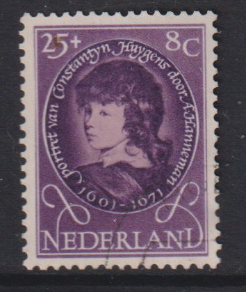 Netherlands  #B290  used  1955  portraits  25c