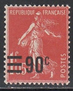 France # 238, Sower Surcharged, Mint Hinged, 1/3 cat.