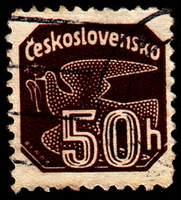 Czechoslovakia SG#371 Used - 1937 50h.  - Birds, Doves