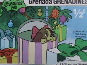​DISNEY-GRENADA STAMP-1981 DISNEY-CHRISTMAS-CINDERELLA -STAMP SET VERY FINE
