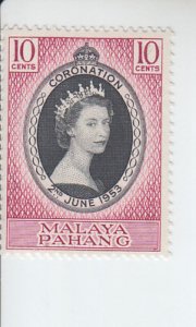 1953 Malaya Pahang QEII Coronation (Scott 71) MH