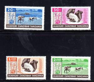 ZANZIBAR #323-326  1965  AGRICULTURAL DEVELOPEMENT   MINT VF NH