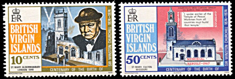 Br Virgin Islands 278-279 , MNH, Sir Winston Churchill Birth Centennial