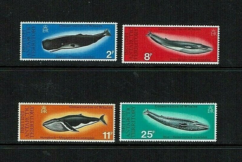 British Antarctic Territory: 1977 Whale Conservation, MNH set