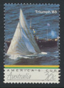 Australia Used SG 1036  SC 1001 America's Cup Yachting 1986 issue 
