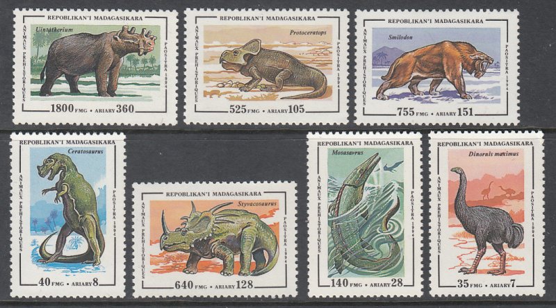 Madagascar 1174-1180 Dinosaurs MNH VF