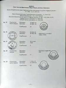 LES OBLITERATIONS DU CAMEROUN 1914-1960 Cameroons Postmarks Post History Cancels 