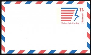 UXC14 11 cents Mail Early in the Day Card mint NH XF