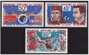 Congo PR C184-C186, MNH. Michel 412-414. Astronauts who perished in space, 1974.