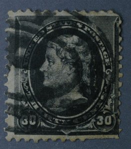 United States #228 VG Used Double Oval Place Cancel with 'P' (?) In...