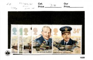 Great Britain, Postage Stamp, #1157-1161 Mint NH, 1986 Royal Air Force (AB)