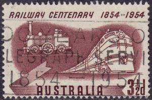 Australia - 1954 - Scott #275 - used - Train Transportation