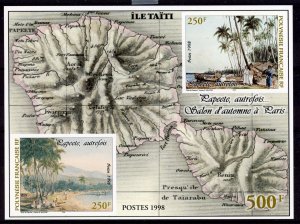 French POLYNESIA 1998 Philatelic Fair in Paris (1 ms, Imperf.) VF MNH CV$14