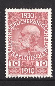 Austria 1910  Scott #133 MLH