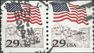 # 2523 USED FLAG OVER MOUNT RUSHMORE    