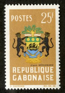 GABON 171 MNH BIN .90 CREST