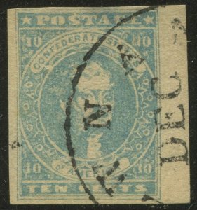 Confederate States 2e Stone Y Used Margin Stamp BX5210