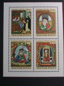 ​HUNGARY-1970 SC#B275 42ND STAMP DAY-FOLK ART  MNH S/S VERY FINE