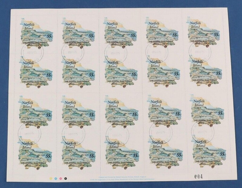 NORFOLK ISLAND 1974-75 CTO full sheets + OHMS Envelope SG cat £121. (6 sheets).