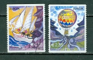 GREECE  2004 EUROPA #2110a-b SET BOOKLET STAMPS USED...$10.50