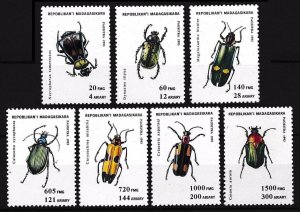 Madagascar #1216-1222  Beetles  1994  MNH