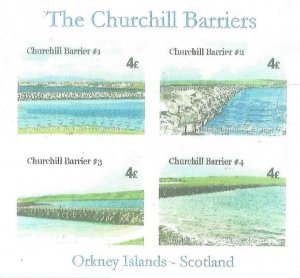 CHURCHILL BARRIERS - 2014 - Barriers - Imp 4v Sheet -Mint N H - Private Issue