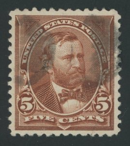 USA 255 - 5 cent Grant Unwmk Bureau - XF/Superb Used