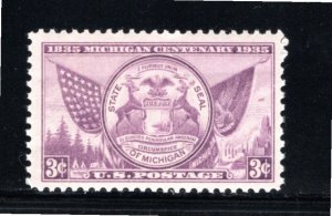 775 MNH Michigan - see scan