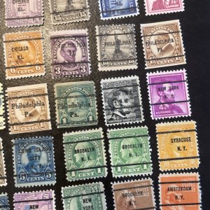 132 All Different Bureau Precancel Stamp Lot Many Different States And Towns 