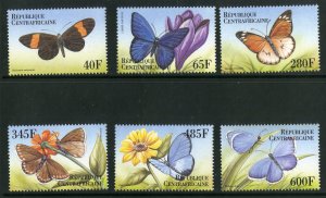 REP CENTRAFRICAINE 1290-5 MNH SCV $9.90 BIN $4.50 BUTTERFLIES