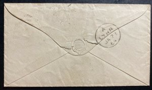 1864 London England Postal Stationery Cover To Lynn 