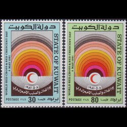 KUWAIT 1981 - Scott# 847-8 Red Cross Set of 2 NH