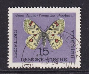 German Democratic Republic DDR #684 used 1964  butterflies  15pf