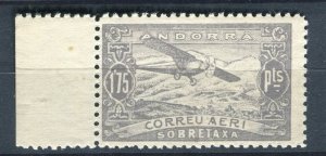 ANDORRA(Spanish); 1920s early Unissued Airmail issue Mint MNH Marginal 1P.