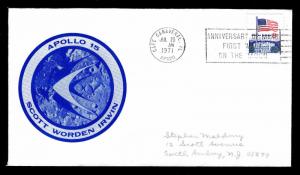 1971 APOLLO 15 LAUNCH - SCOTT WORDEN IRWIN CACHET - U.S. #1338g  (ESP#970)