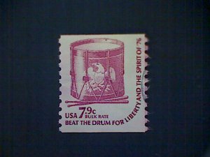 United States, Scott #1615, used(o), 1976, Americana Series: Drum, 7.9¢, carmine