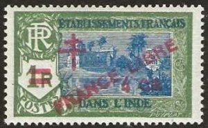 French India, Sc. 200,  mint, hinge remnant. 1943. (F605b)
