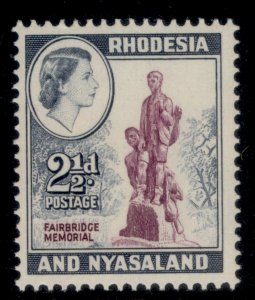 RHODESIA & NYASALAND QEII SG21, 2½d purple & grey-blue, LH MINT.