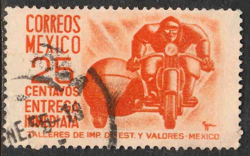 MEXICO E14, 25¢ 1950 SPEC DELIVERY Def 2nd Printing wmk 300. USED. VF. (1472)