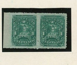 42931 - MEXICO -  1897 : ERROR : Pair of stamps - one side IMPERFORATED! DOGS