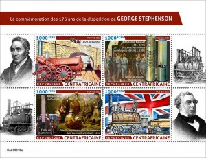 C A R - 2023 - George Stephenson - Perf 4v Sheet - Mint Never Hinged