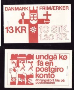 Denmark-Sc#627- id9-unused NH booklet of 10-University of Copenhagen-1979-