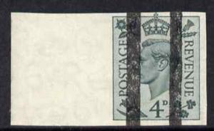 Great Britain 1937-47 KG6 4d grey-green imperf marginal s...