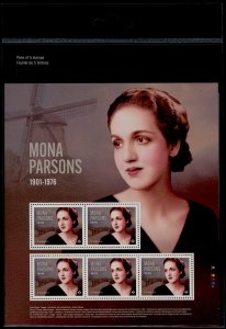 Canada 3408 sheet MNH Mona Parsons, WWII